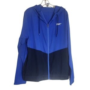 Reebok Windbreaker Hoodie (blue) Large